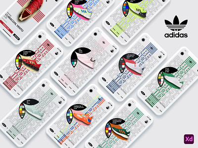 Adidas shoes brand Ui/Ux mobile template