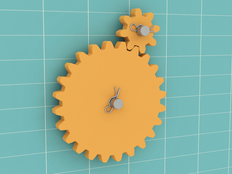 Who's Running Who? 3d animation gears gif modo