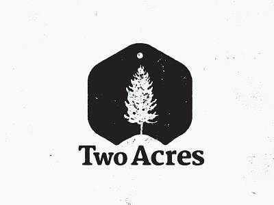 Two Acres acres logo pine tree two