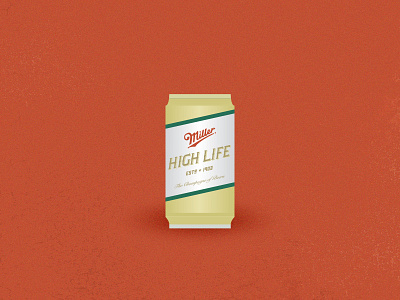 The High Life alcohol beer can high life illustration miller vector