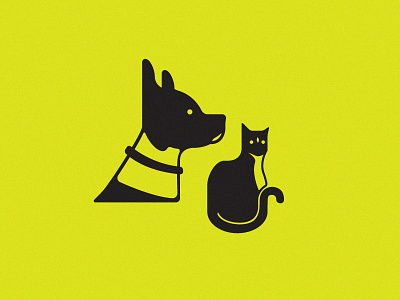 P E T S cat dog illustration pets