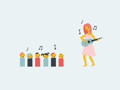 All The Babies Sing™ guitar illustration music sing sing along teacher