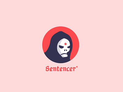 SENTENCER asterisk grim reaper illustration logo sentence sentencer skull sloak