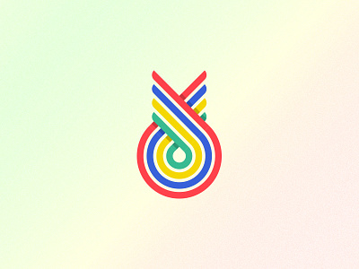 Swirl On Open abstract logo primary colors