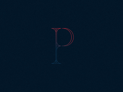 P letter logo p type