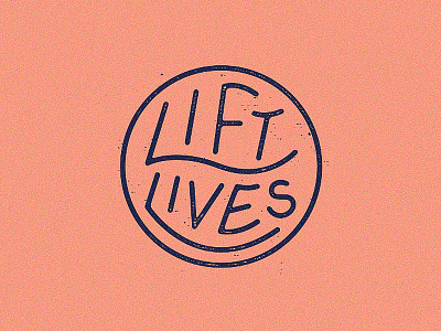 Lift Lives badge stamp type