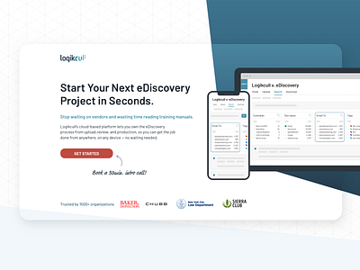 eDiscovery Software Schedule Intro Call Landing Page conversion design cro design ediscovery intro call landing page legal legal software marketing saas software ui ux web