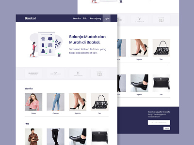 bakool online shop design fashion fashion brand landing page online shop online store web design
