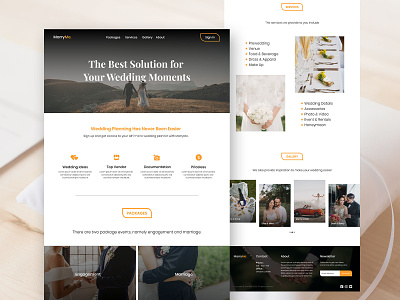 MarryMe | Website for Married Plan design landing page marriage married marry ui website website concept website design