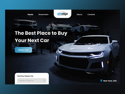 Car Shop Website Design | Hero Section car car shop dark mode design hero inspiration landing page modern shop ui uiux web design website