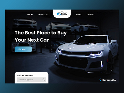 Car Shop Website Design | Hero Section