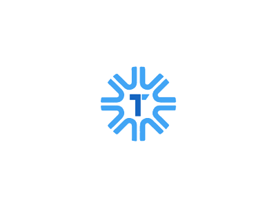 Logo for refrigirator company branding cold frost identity logo refrigirator snowflake symbol t
