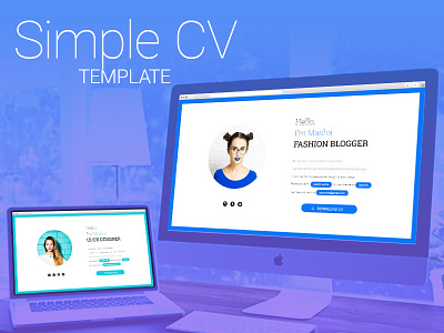 Simple CV template curriculum vitae cv html5 landing minimalist modern responsive resume simple template ui ux