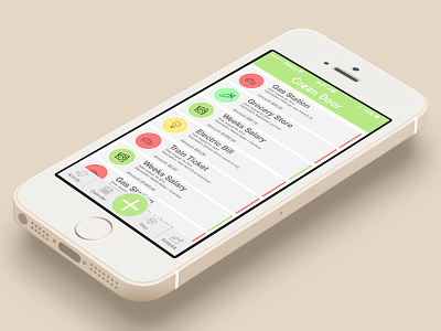 Financial Tracker App app feed finance history ios iphone tab bar table view ui