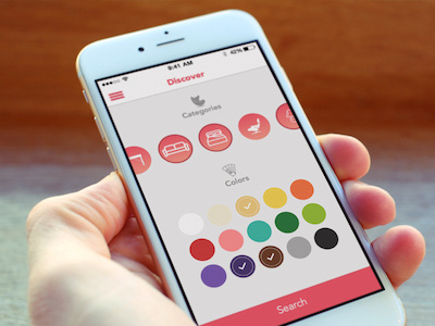 Discover Furniture app catalog discover furniture ios iphone products search ui