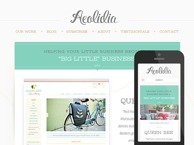 Aeolidia Responsive Web Re-Design aeolidia aqua merman responsive teal web webdesign