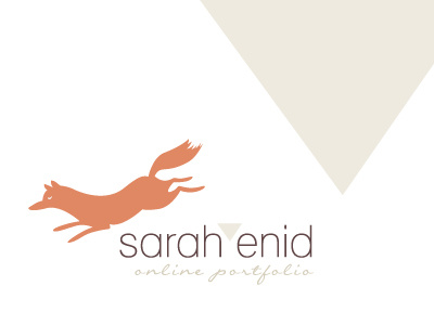 Sarahenid Logo fox logo orange sarahenid.net triangles