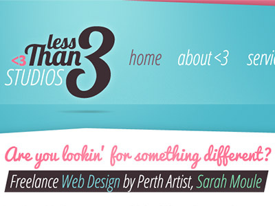 <3 Studios Preview 3 blue freelance pink webdesign