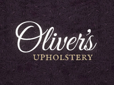 Olivers Upholstery logo purple script