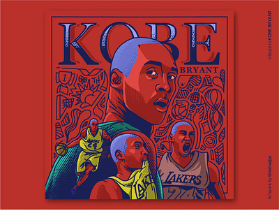 KOBE Bryant basketball debuts illustration kobebryant legend nba poster potrait procreate