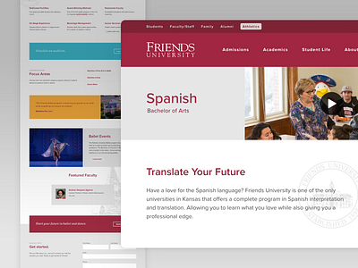 Friends University Programs design friends layout typography ui university ux web website