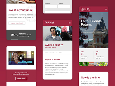 Friends University Mobile design friends mobile phone ui university ux web website