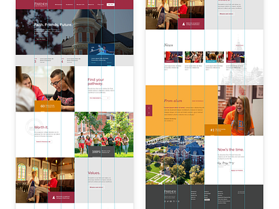 Friends University Home Layout college design friends layout ui university ux web website