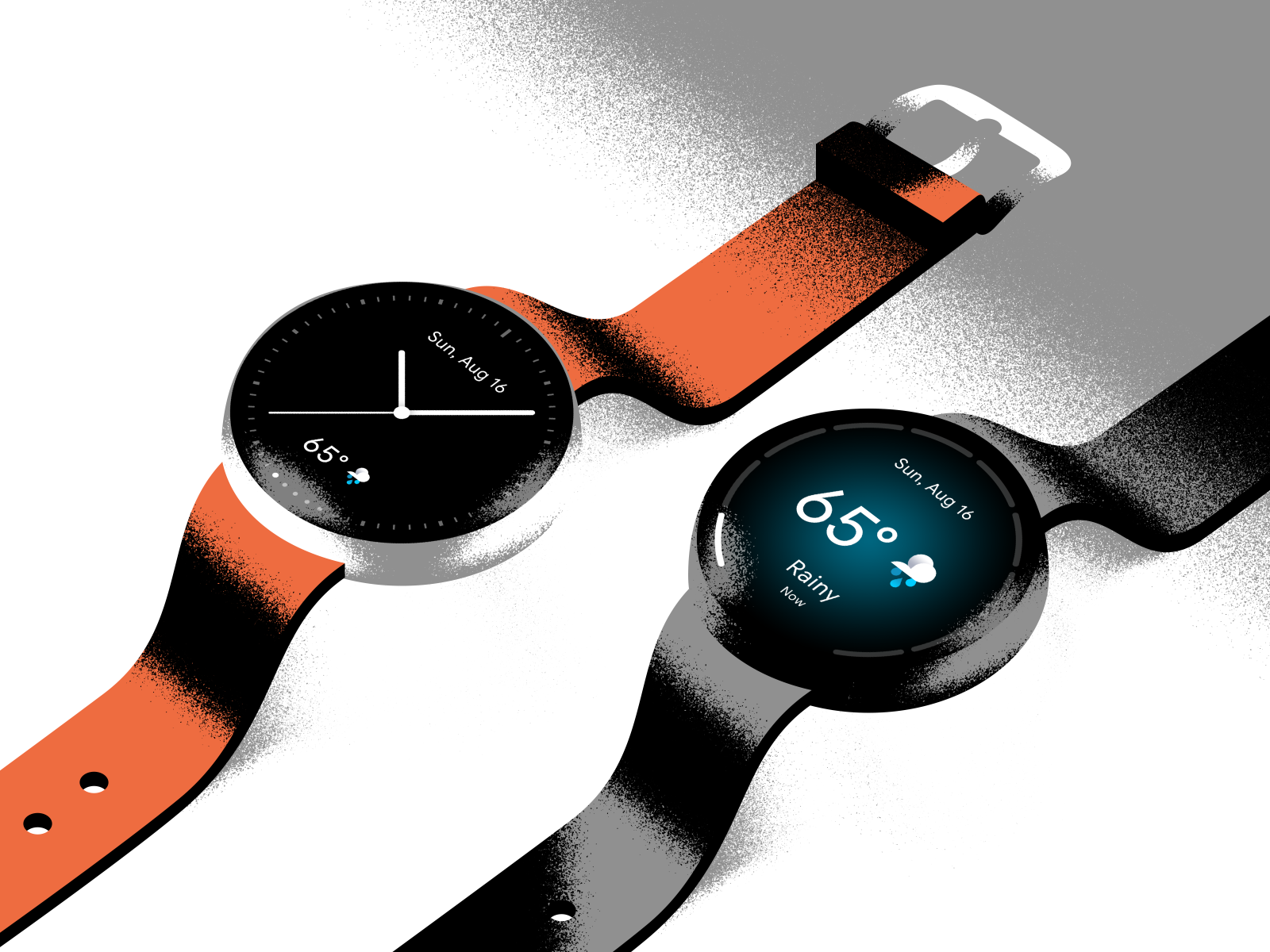 Watch and Wait design icon mockup smartwatch ui ux watch weather