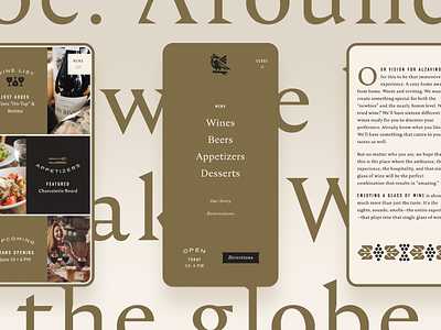 Alzavino Responsive Website branding design mobile restaurant tavern typography ui website wine