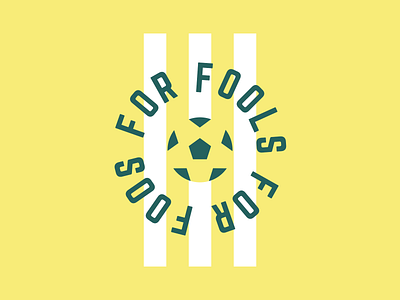 Fools for Foos badge design foosball illustration soccer stripes