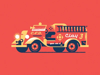 CFD Engine 3 design fire firetruck first responders graphic design illustration typography vector