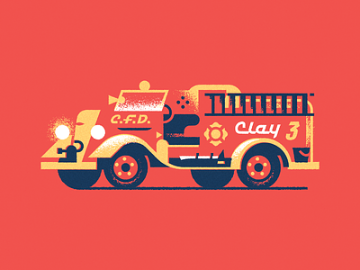 CFD Engine 3 design fire firetruck first responders graphic design illustration typography vector