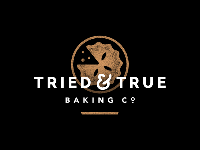 Tried & True bakery logo pie