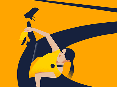 Breaking Into Dance breakdance dancer design festival girl illustration orange person poster woman