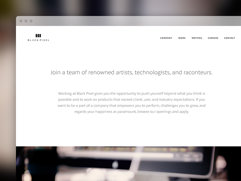 Black Pixel Website blackpixel black pixel agency mobile application responsive