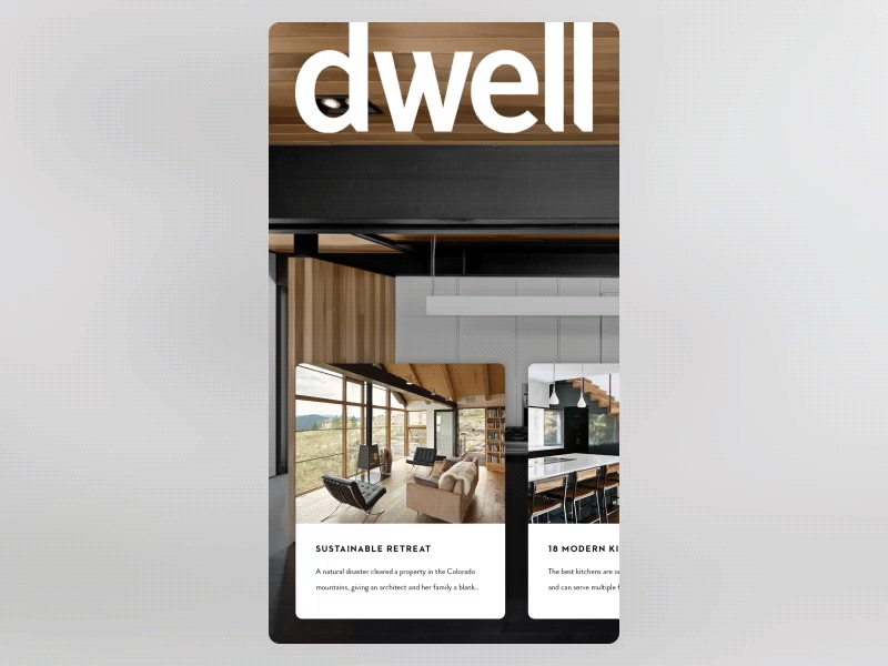 Dwell Design Concept architecture article buildings dwell dwellmagazine gesture interaction magazine news ui ux
