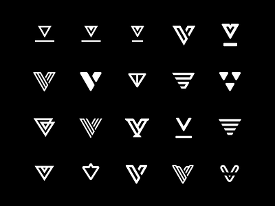 Letter V brand branding explore icon letter logo personal typography v