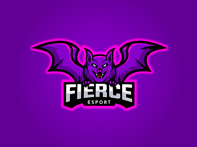 Bat Fierce Esport Logo design esport esportlogo gaming gaminglogo graphic design illustration logo mascot vector