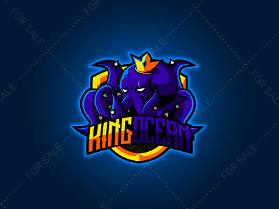 KING OCEAN MASCOT LOGO esport esportlogo esports logo gaming gaminglogo illustration logo mascot stream vector