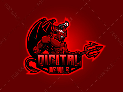 digital devil maskot logo