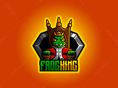 frog king maskot logo