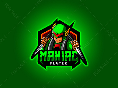 Maniac Player mascot logo esport esportlogo esports logo fortnite gaming gaminglogo illustration logodesign mascot stream vector