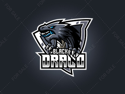 Black Draco Mascot Logo design esport esportlogo esports logo gaming gaminglogo illustration logo mascot stream