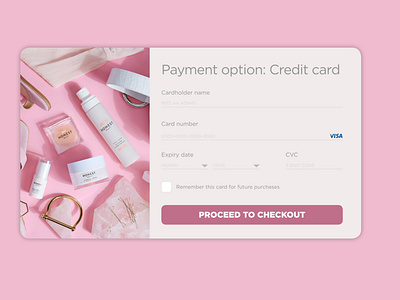 Credit card checkout design indesign ui