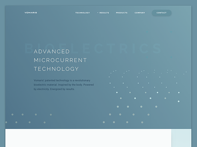 Vomaris Homepage home homepage site start up startup tech technology ui web web design website
