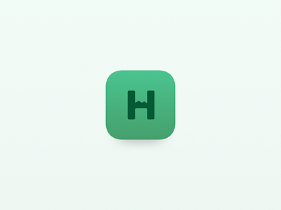 HikeHere app app icon h logo icon ios ios icon logo mobile mountains