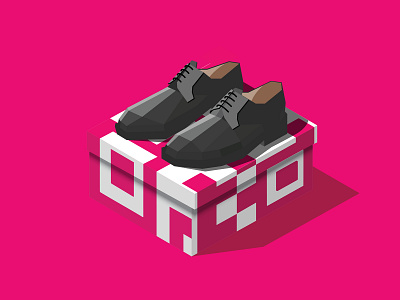 Shoes box colorbox illustration shoes vector