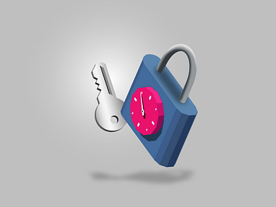 Lock illustration key lock vector
