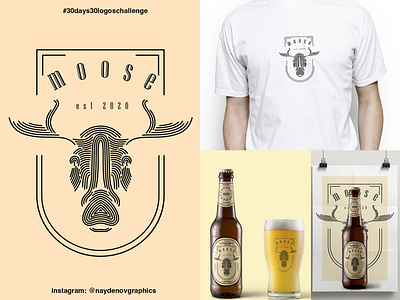 "Moose" logo. 30 days 30 logos challenge. 9th of September