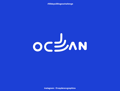 "Ocean" logo. 30 days 30 logos challenge. 17th of September design flat logo logo design logo designer logo designer for hire logo inspiration logo mark logodesign logotype vector